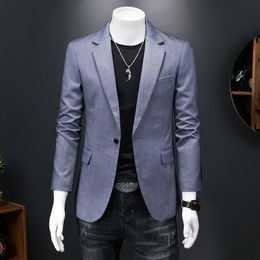 2022 Traje peque￱o de alta gama Traje casual de negocios Handsuper Camisa guapa Versi￳n coreana tendencia algod￳n de algod￳n de primavera