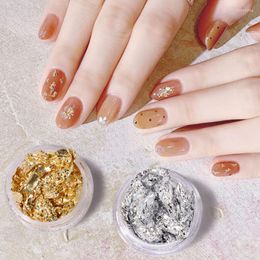 Nail Glitter 2 Color Gold Silver Colorful Shinning Foils Gorgeous Aluminum Nails Flakes Paillette Chip Art Decoration DIY Design