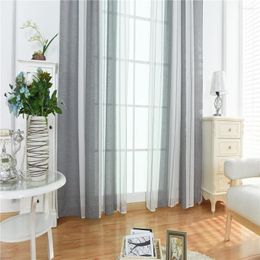 Curtain Lychee Wide Striped Window Tulle Curtains Organza Voile For Living Room Modern