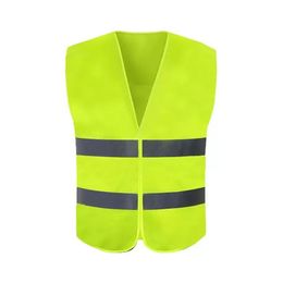 Plain simple reflective vest High gloss safety vest construction site protection vest can be printed