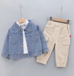 Clothing Sets 2022 Autumn Winter Denim Coats Kids Baby Girls Clothes For Top Pants 2Pcs Children Boys Suits 1 2 3 4 5 Years