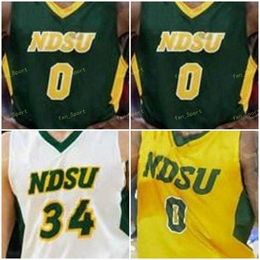 College Basketball Wears Nik1 NCAA College NDSU Basketball Jersey 0 Vinnie Shahid 2 Jaxon Knotek 3 Tyree Eady 5 Sam Griesel 11 Jared Samuelson Custom Stitched