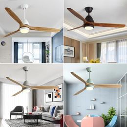 Pendant Lamps Led Ceiling Fan With Lights For Living Room Ventilateur De Plafon 220V Fans Lamp Bedroom Cooling Lighting