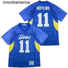 Men High School Daniel Football 11 DeAndre Hopkins Jersey College All Stitched Breathable For Sport Fans Hip Hop Team Blue Moive Top Quality