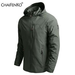 Men's Jackets Outdoor Hiking Waterproof Hooded Windbreaker Coat Autumn Casual Jacket Tactics Military 5XL 221122