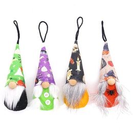 Other Festive Party Supplies Halloween Party Decorations 4Pc Faceless Old Man Doll Spider Pumpkin Skl Hat Gnomes Decoration For Ho Dhi0Y