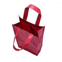 Gift Wrap Wine Bag Red Packaging Olive Oil Portable Non-woven For Champange Bottle