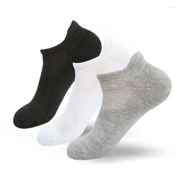 Men's Socks High Quality 6Pairs Brand Men's Sports Cotton Basketball Solid Color Boat Shallow Mouth Male Women