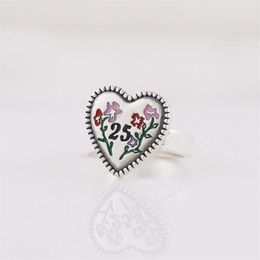 2023 Jewelry series RING silver flower digital couple ring Valentine's Day gift anniversary