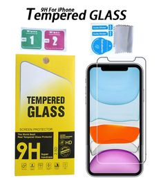 9H Screen Protector for iPhone 14 Plus Pro Max 11 12 13 Mini Protective Tempered Glass Film XR XS 7 8 Plus Case With Packing Box