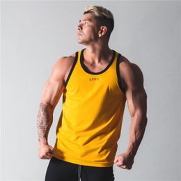 Men's Tank Tops Men's Sports Bodybuilding Vest Gym Workout Fitness Cotton Sleeveless Shirt Running Clothes Summer Casual Wind Solid Colour Vest 221122