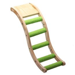 Other Pet Supplies Pet Parrots Climbing Bridge Bird Grinding Claws Wooden Ladder Play Platform for Small to Medium Birds Easy to Instal 221122
