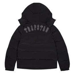 Ceket erkekler kırpılmış irgatın çıkarılabilir kapüşonlu pufzer trapstar bebek mavi ceket londra caddesi moda ceket stili