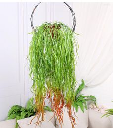 Decorative Flowers Artificial Plant Flower Fake Green Grass Wall Home Decor Hanging Board Garden Party Wedding Mariage