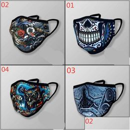 Designer Masks Flowers Skl Mascherine Breathable Dust Face Masks Reusable Anti Smoke Respirator Cotton Washable Fashion Custom Unise Dh4S9