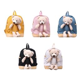 Backpacks Cute Cartoon Plush Bear Kids Stuffed Animal Toddler Toy for Boys and Girls Outdoor Traveling Kindergarten Children's C 221122