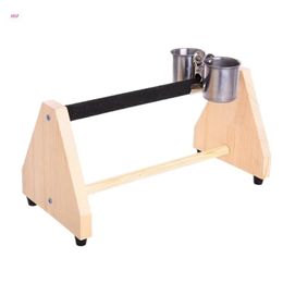 Other Pet Supplies Parrot Play Wood Stand Bird Grinding Perch Table Platform with Feeder Dish Cup 221122