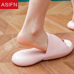 Asifn Home Women Thick Bottom Slippers Platform Massage Living Room Bathroom Slides Antislip Trend Designer Shoes Ladies Female J220716