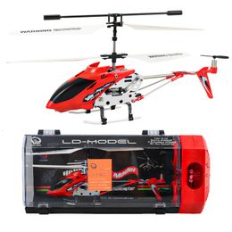 Electric RC Aircraft 3 5CH Metal RC Helicopter With Lights Remote Controller 221122