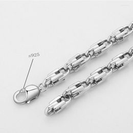 Chains 2022 Trend Cross Chain Men's Necklace Thick Style Real S925 Silver Personality Domineering Hip-Hop Nude Long
