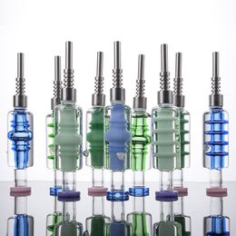 Gerader Typ, einfrierfähiges Glycerin, NC-Kits, Wasserpfeifen, konzentriertes Stroh, Nektarsammler, kleine Dab-Rigs, 14-mm-Gelenk, tragbare Bongs, berauschende Rohre mit mehreren Farben