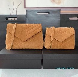 Top Quality LouLou Totes Shoulder Bags Brown Denim Blue Lady Chain Purses Designer Handbags Women Envelope Bag Clutch Wallets