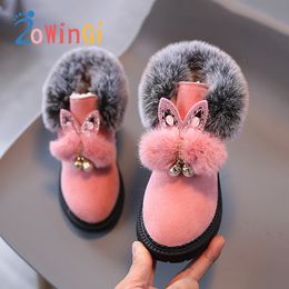 Boots Size 21 -30 Winter Warm Snow for Children Casual Shoes Girls Ankle Baby Toddler Kids Short 221122