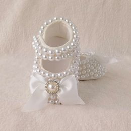 First Walkers Dollbling Baby Shoes Girl Wedding Party Pography Walker Sewing Pearls 221122