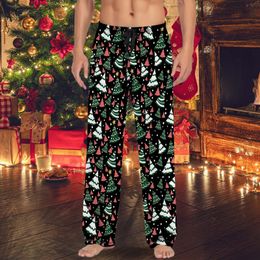 Men's Tracksuits Christmas Mens Casual Pants Pajama Pants With Drawstring And Pockets Christmas Gift Casual Slip 221122