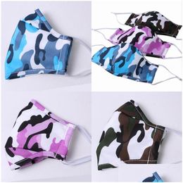 Designer Masks Anti Haze Reusable Face Mask Protection Breathable Respirator Camouflage Mascarilla Printing Rich Color Cloth Foldabl Dhtrf