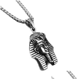 Pendant Necklaces Egyptian Pharaoh Pendant Necklaces Titanium Steel Pendants Necklace Hip Hop Fashion Jewellery Drop Delivery Dhham