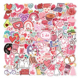 Pack of 100Pcs 2023 Valentine's Day Stickers Love Stickers No-Duplicate Waterproof Vinyl For Skateboard Luggage Laptop Notebook Helmet Water Bottle Phone Car decals