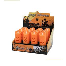 Party Decoration Halloween Party Decorations Candle Light Led Colorf Candlestick Table Top Pumpkin Happy Partys Decor For Home 1992 Dh10G