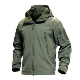 Men's Jackets TAD Shark Soft Shell Military Tactical Jacket Waterproof Warm Windbreaker US Army Clothing Winter Camouflag 5XL 221122