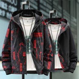 Men's Leather Faux Men Reversible Jacket Waterproof Windbreaker Spring Autumn Hooded Male Coat Basic Casual Outwear hommes veste mens clothing 221122