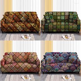 Chair Covers Boho Pattern Mandala Print Sofa Cover All Inclusive Stretch Couch Sectional L Shape For Sofas