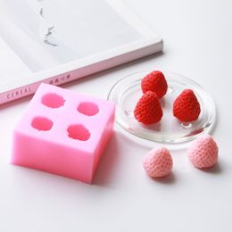 Small Strawberry Silicone Mould Handmade Candy Champignon Gypsum Candles Mold DIY Resin Art Cake Decor Supplies MJ1143