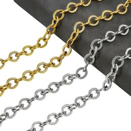 Chains Men's 10mm Width Stainless Steel Necklace Cuban Gold Color/ Silver Colour Chain Fashion Waterproof Women Punk Link Gift Jewellery