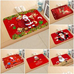 Christmas Decorations Christmas Decorations Santa Claus Mat Outdoor Carpet Merry Decor For Home 2021 Ornaments Navidad Xmas Gift Yea Dhtqi