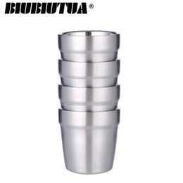 Mugs BIUBIUTUA 304 Stainless Steel Double Wall Insulated Mug Beer Tea Cups Coffee Milk 221122