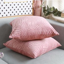 Pillow Soft Cosy Velvet Fabric Cover 45 45CM Pink Green Decorative Children's Pillows S Home Decor Luxury Designer