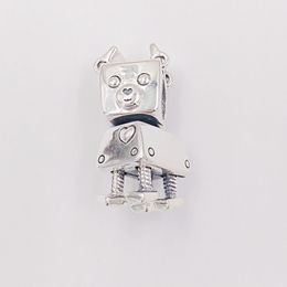 925 Sterling Silver Beads Bobby Bot Dog Charm Charms Fits European Pandora Style Jewellery Bracelets & Necklace 797551EN12 AnnaJewel