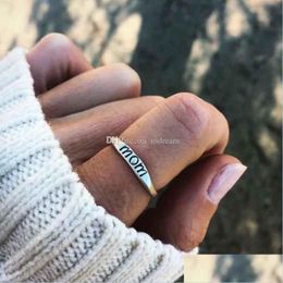 Band Rings Mom Ring Letter Rings Band Fashion Jewellery Women Mother Birthday Gift Drop Delivery Dhubb