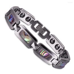 Link Bracelets Anti-scratch Magnetic Tungsten Bracelet For Women Colourful Shell Carbide Femme Chain Hematite Energy