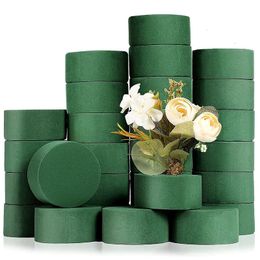 Decorative Flowers Wreaths Green Floral Foam 15PCS Round Brick Dry Blocks Artificial Mud DIY Arrangement Kit 221122