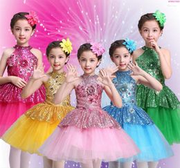 Stage Wear Tutu Ballet Dress For Girls Gymnastics Leotard Kids Dance Clothes Children Ballerina Costume Tutus Dancing Dresses