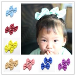 Hair Accessories 2pcs Bow Baby Girl Headwear Born Hairbows Hairpin Children Alligator Clip Kids Barrettes With Cotton Bowknot Hairbow