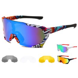 Outdoor Eyewear Polarized Mountain Bike Cycling Glasses Sports Bicycle Goggles UV400 Men Women Sport Sunglasses with 3 Lenses Option 221122