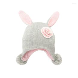 Hats Ear Baby For Girls Autumn Winter Warm Cute Child Caps Children Knitted Hat Kids