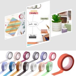 Gift Wrap Grid Paper Tape Japanese Decorative Stickers Adhesive DIY Planner Masking Material Tapes For School Stationery Deocr